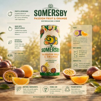 SOMERSBY� Cider Passionfruit & Orange 330ml