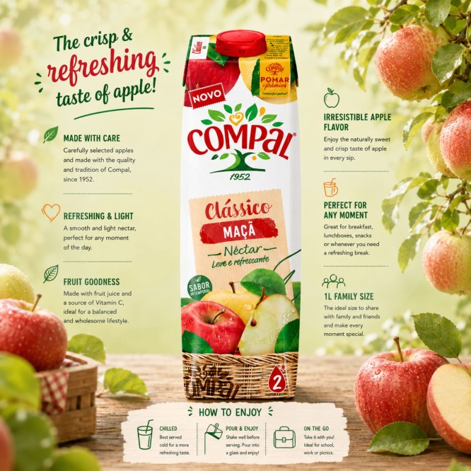 COMPAL® Néctar Manzana 1L