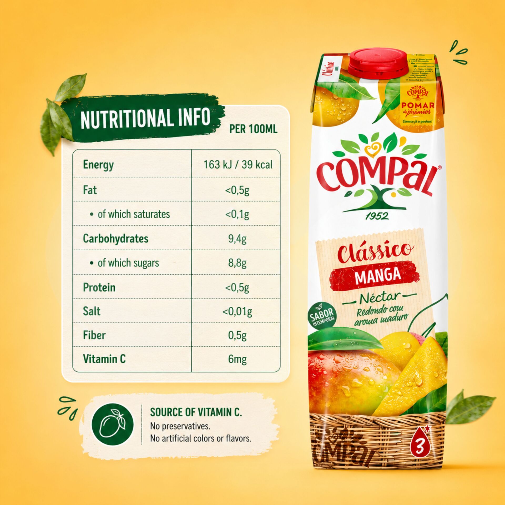 COMPAL® Néctar Manga 1L