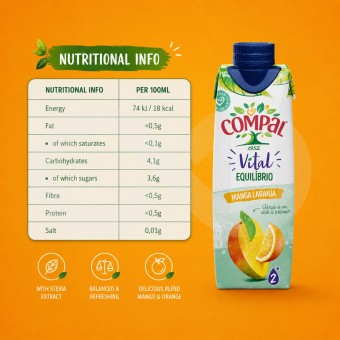 COMPAL� Vital Mango-Sinaasappel 300ml