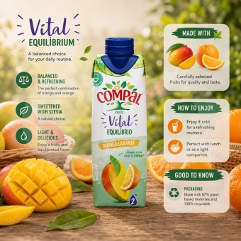 COMPAL� Vital Mango-Sinaasappel 300ml