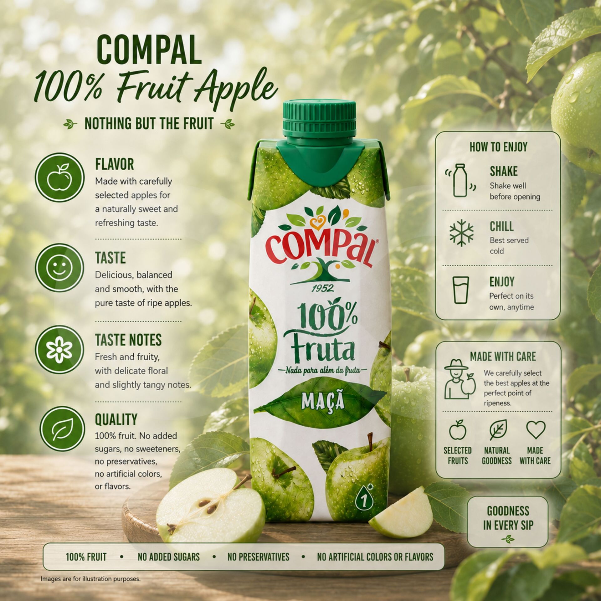 COMPAL® Jablko 100% Owoców 300ml