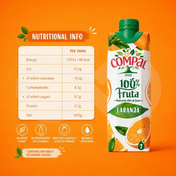 COMPAL® Naranja 100% Fruta 300ml