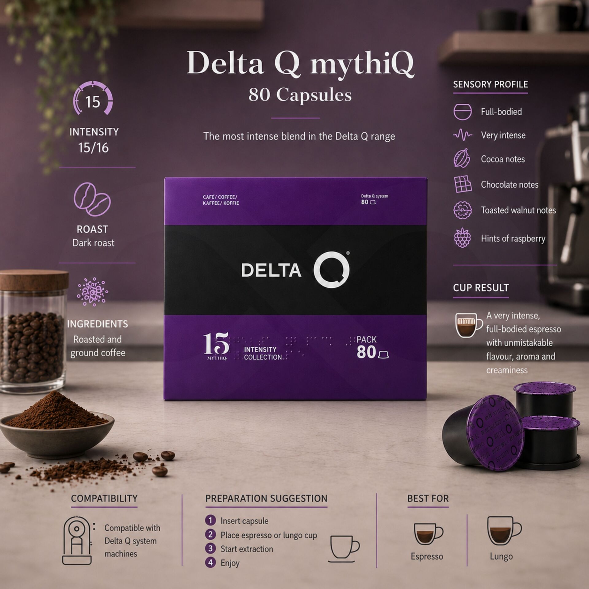 DELTA Q® Capsule Delta Q Mythiq Pack 80 pz.