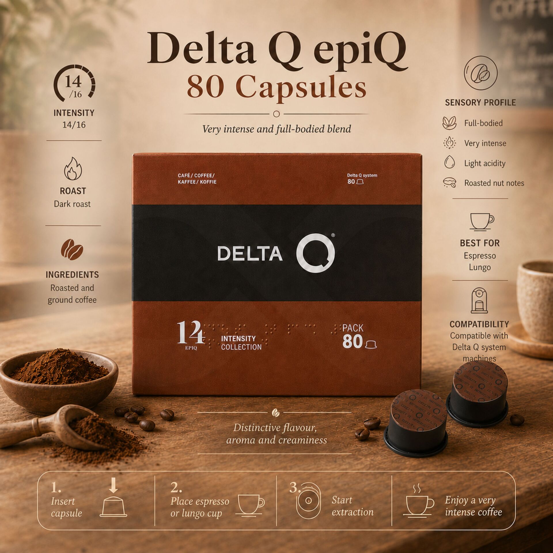 DELTA Q® Kapseln Delta Q Epiq Pack 80 Stk.