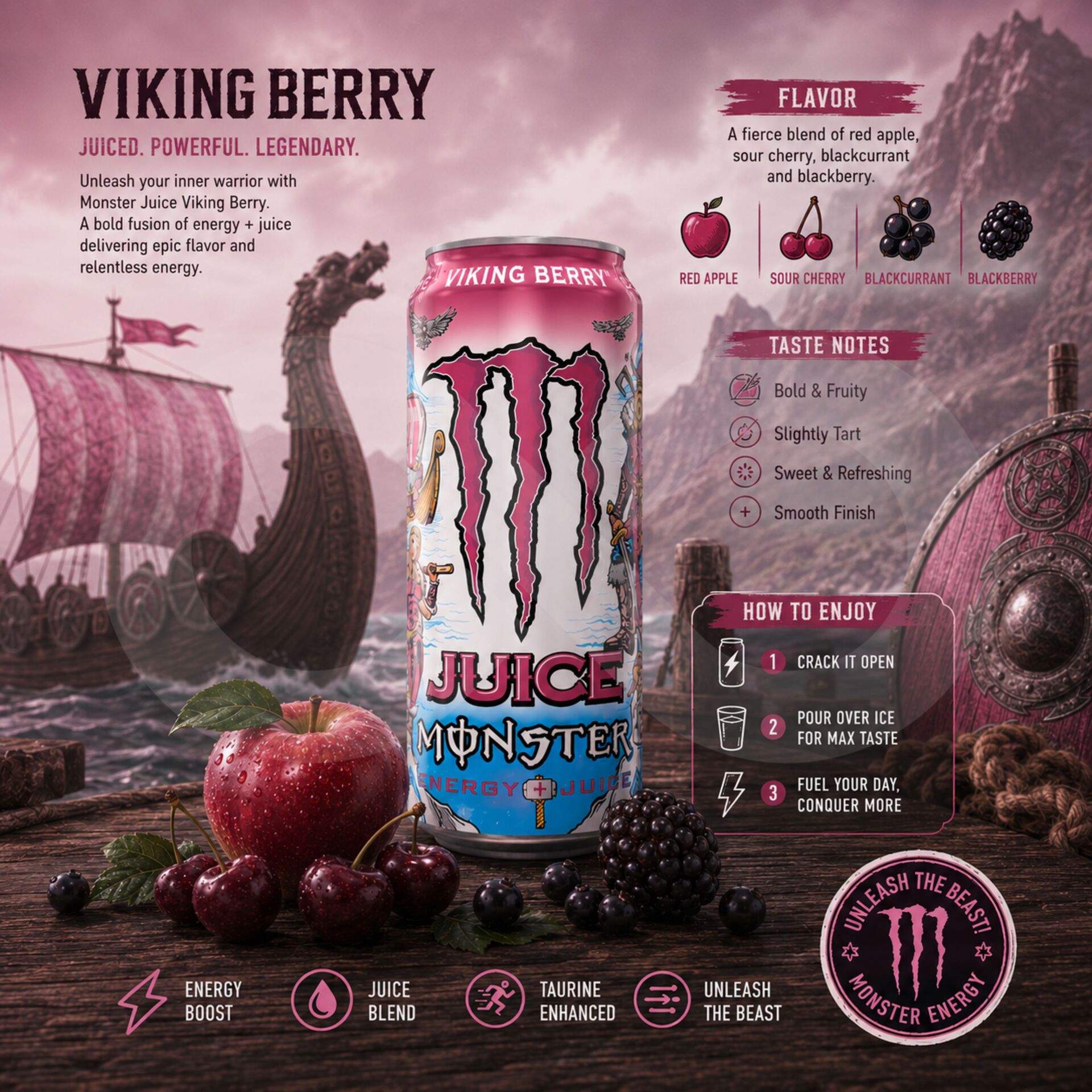 MONSTER ENERGY® Viking Berry 500ml