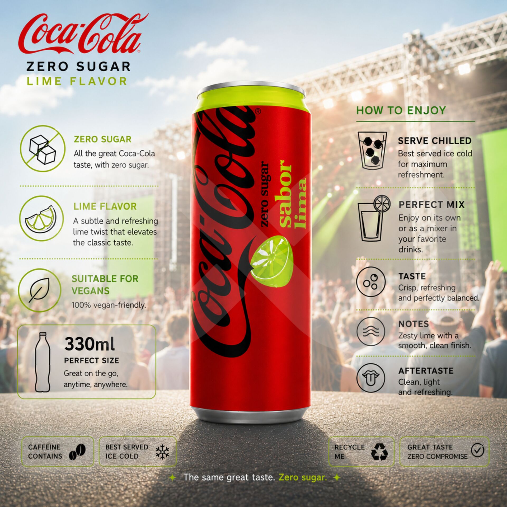 COCA-COLAŽ Zero Lime 330ml