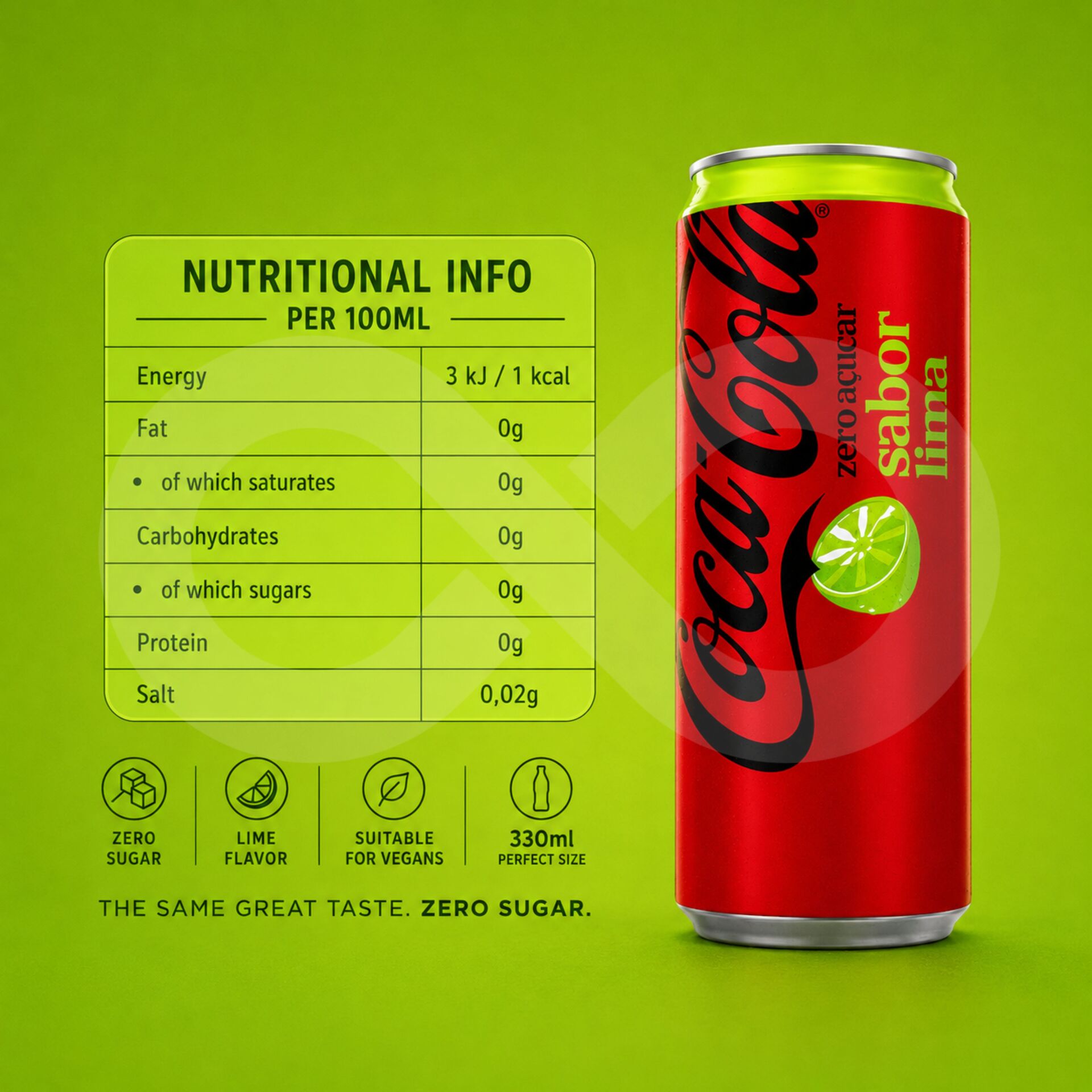 COCA-COLAŽ Zero Lime 330ml