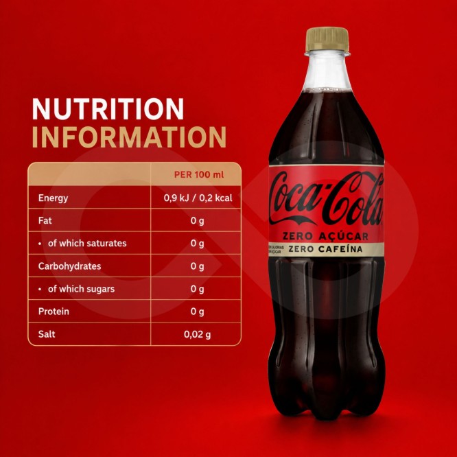 COCA-COLAŽ Zero Sugar Zero Caffeine 1,5L