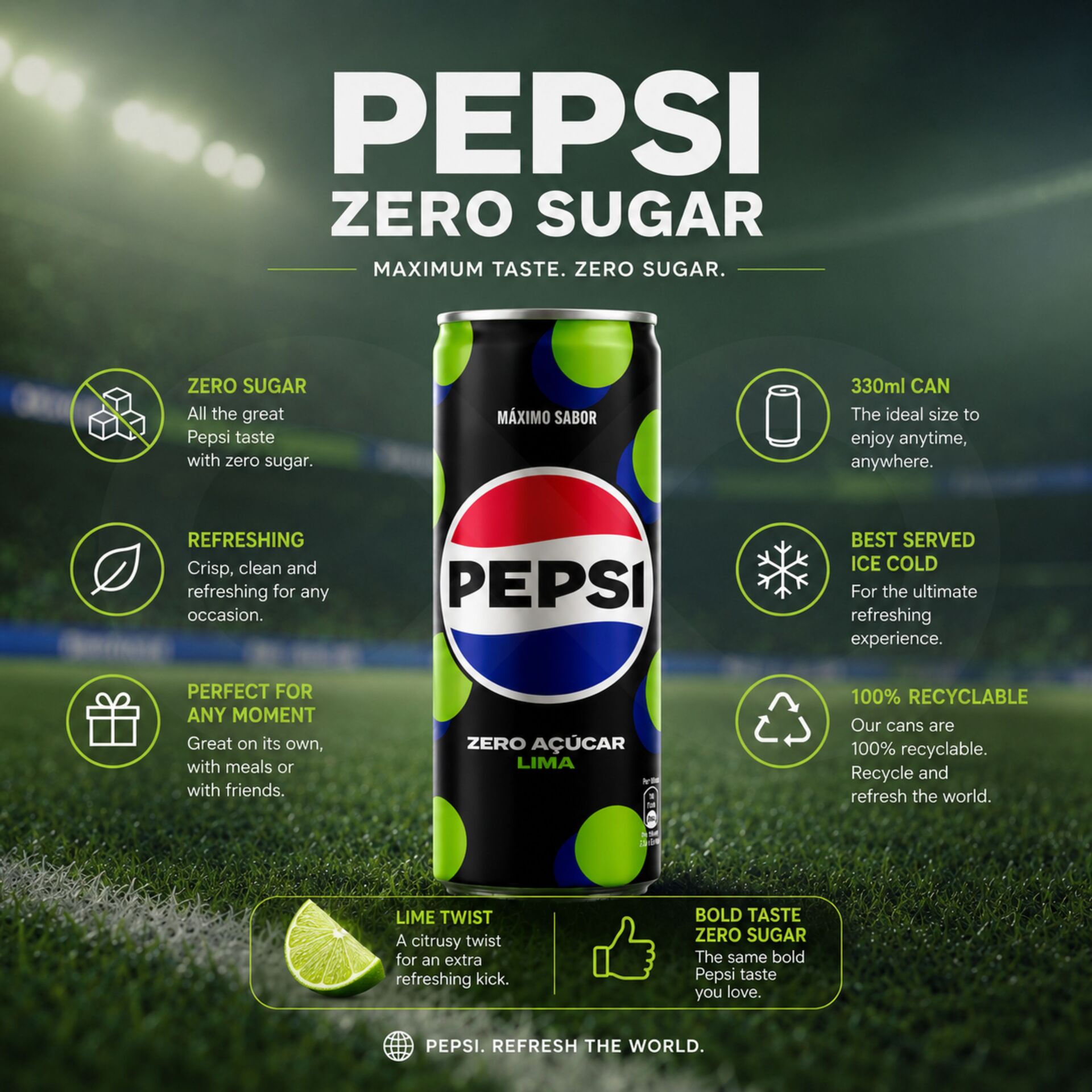 PEPSIŽ Zero Limoen 330ml