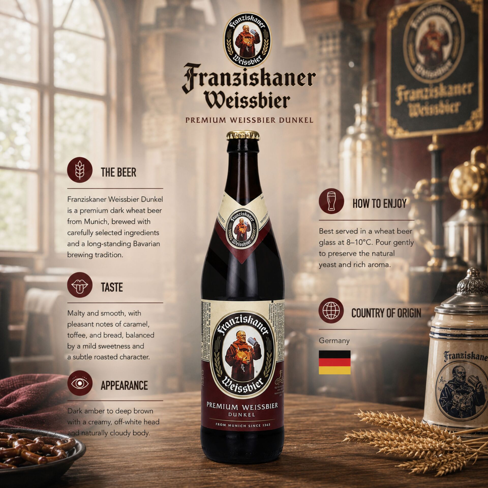 FRANZISKANER® Dunkel Bier 500ml