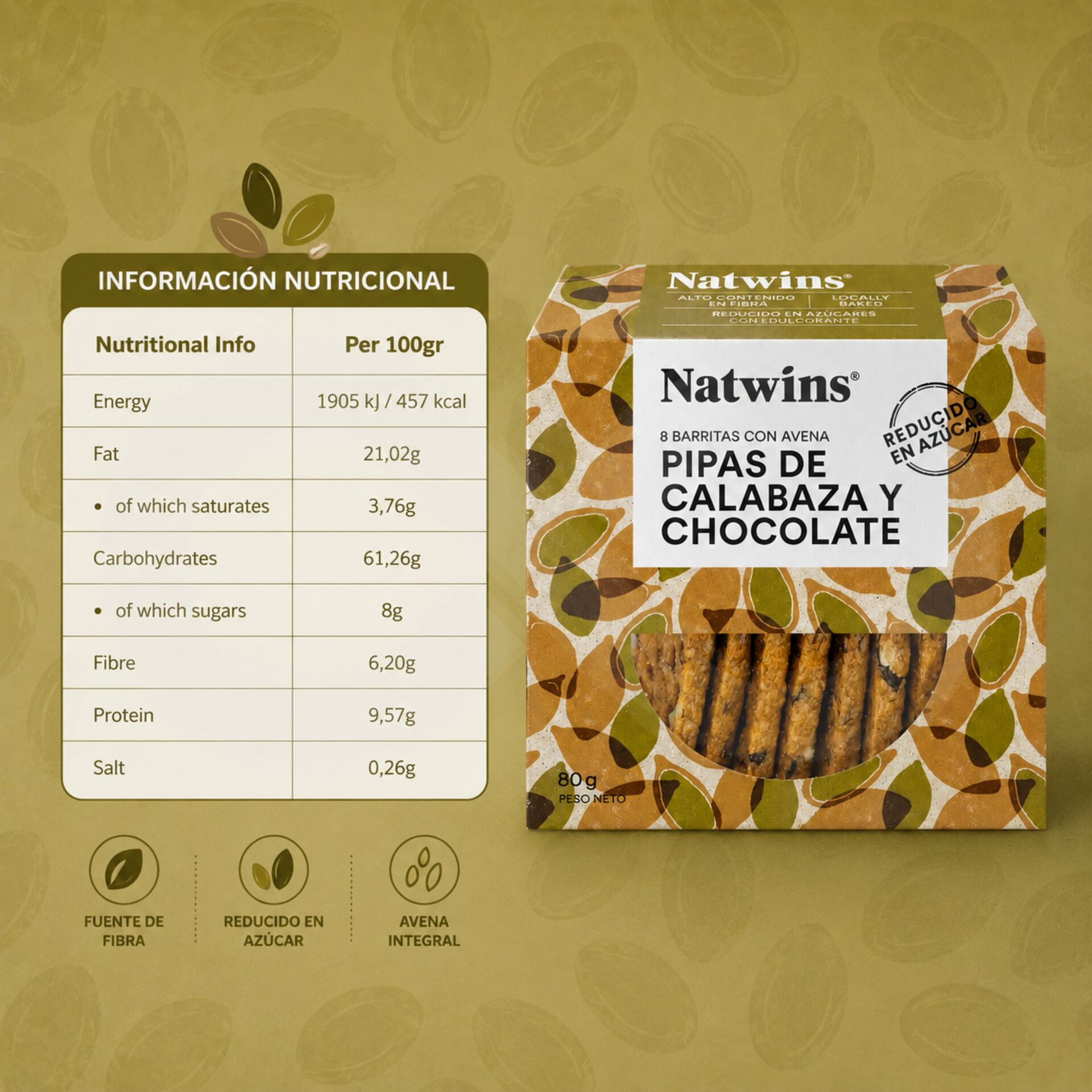 NATWINS® Keks Kürbis- Und Schokoladenkekse 8 Stk.