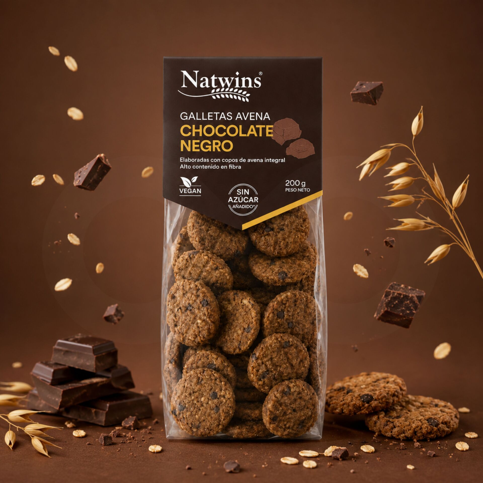 NATWINS® Biscotti al Cioccolato Fondente 200g