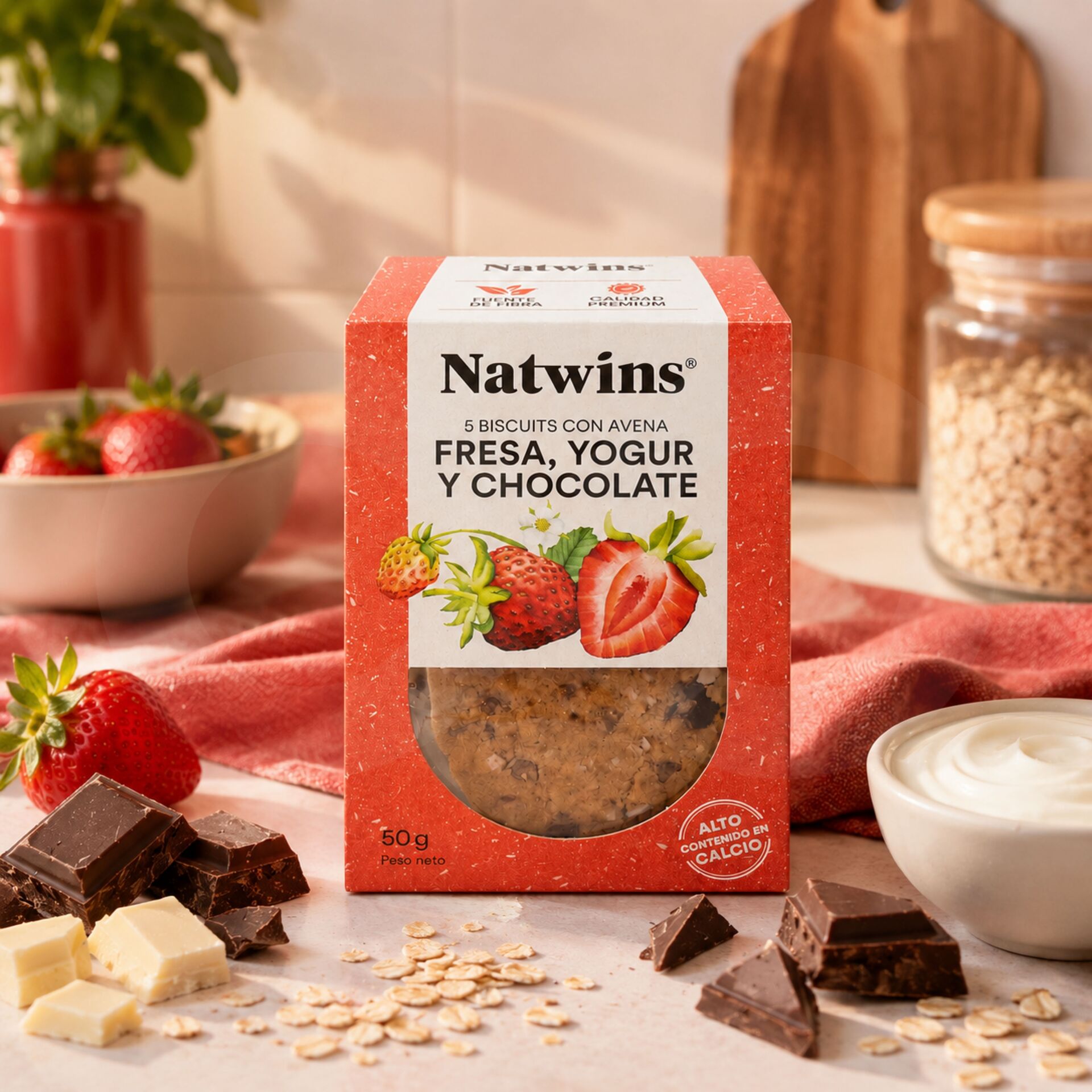 NATWINS® Keks Erdbeer-, Joghurt- und Schokoladenkekse 5 Stk.