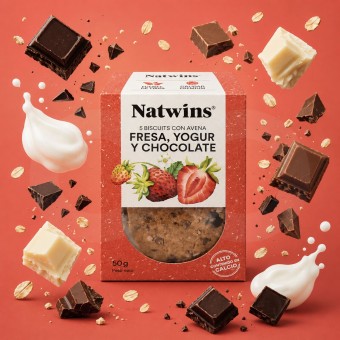 NATWINS� Biscotto con avena fragole yogurt, cioccolato 5 pz.