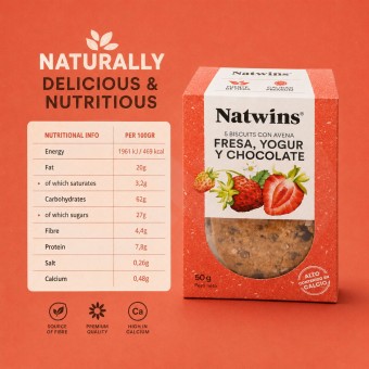 NATWINS® Keks Erdbeer-, Joghurt- und Schokoladenkekse 5 Stk.