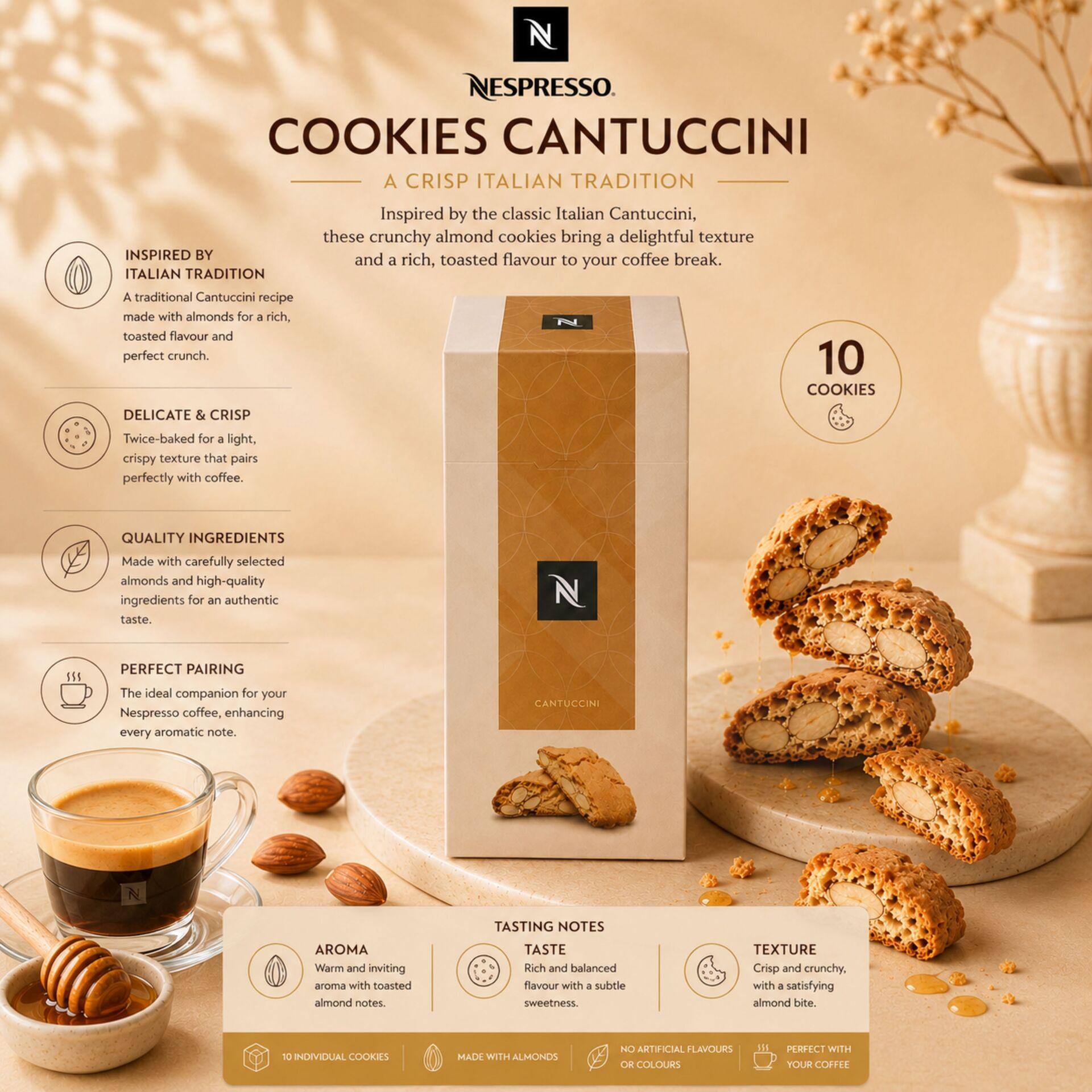 NESPRESSO® Ciastko Cantuccini 10 szt.