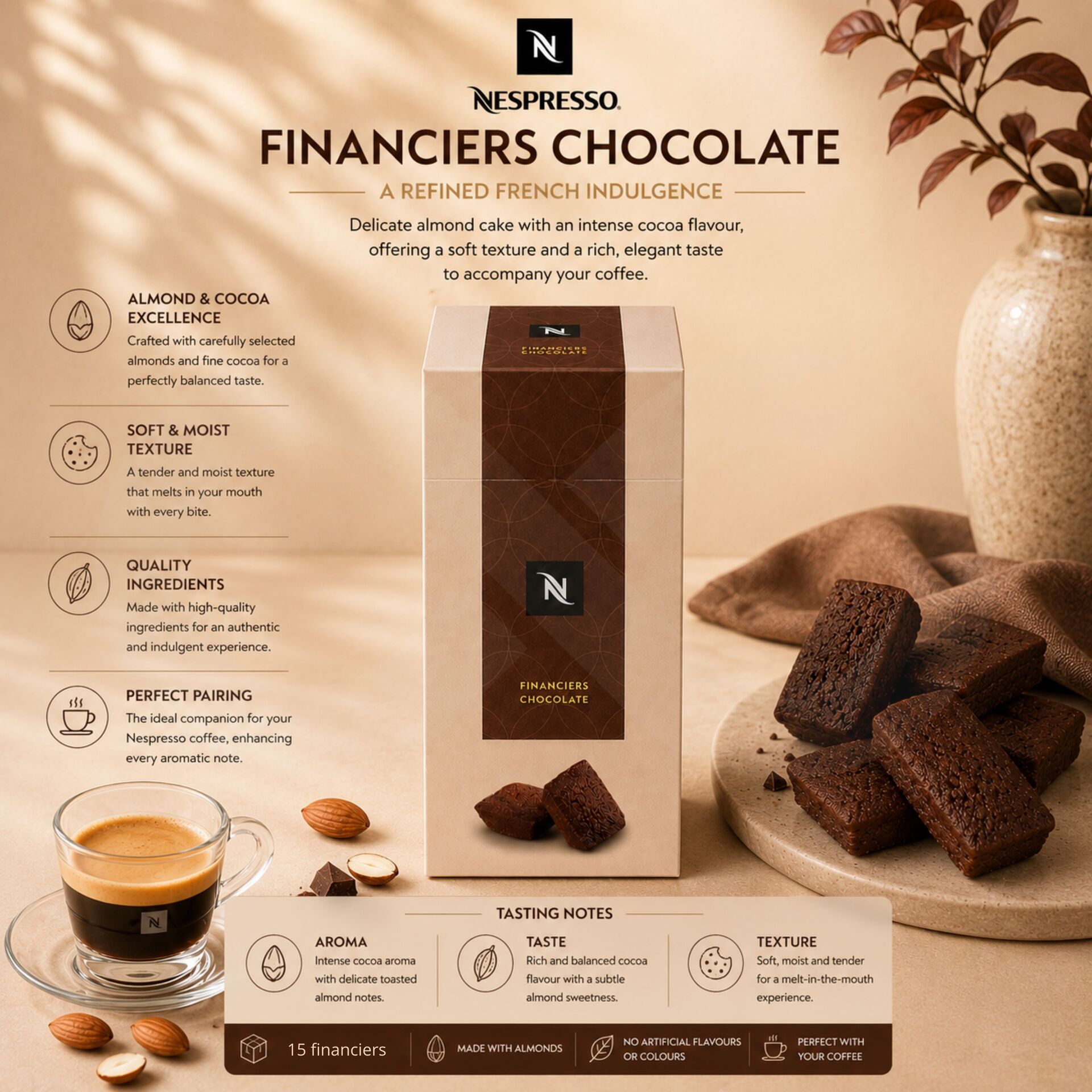 NESPRESSO® Keks Petits Cakes Schokoladenkekse 10 Stk.