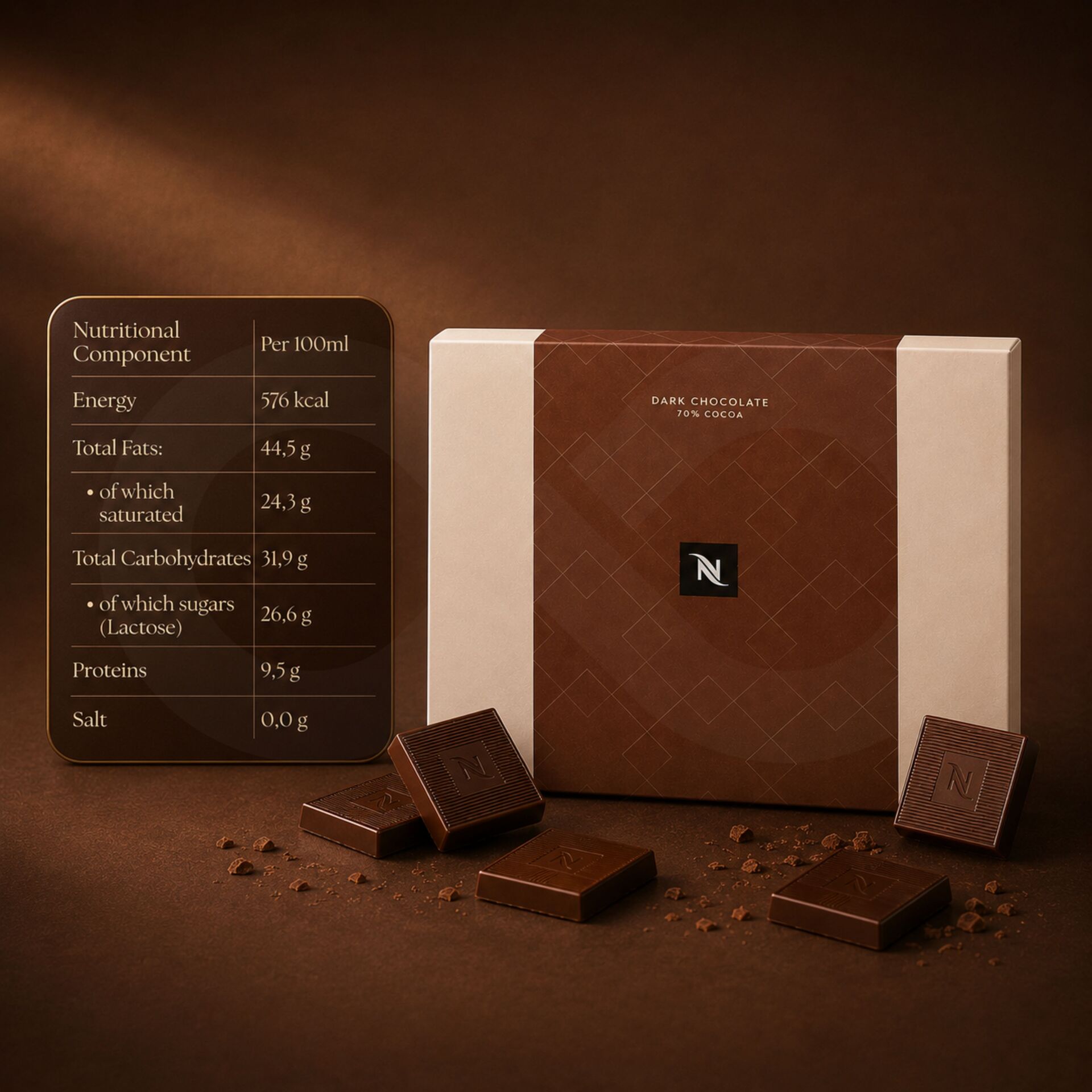 NESPRESSO® Dark Chocolate 70% 40 un.