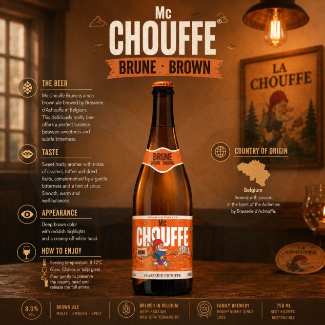 LA CHOUFFE® Bière Brune 750ml