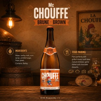 LA CHOUFFE® Bière Brune 750ml