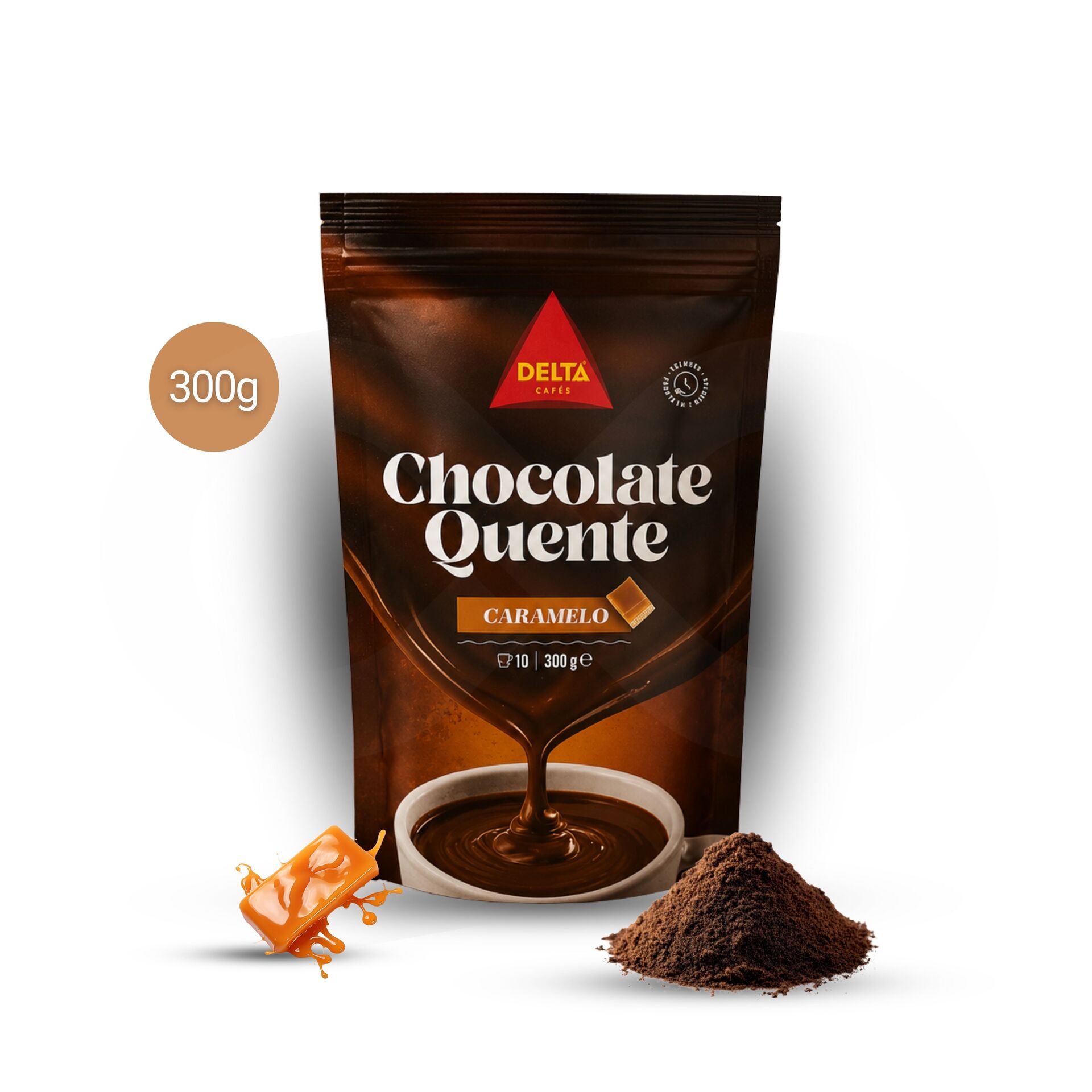 DELTA CAFÉS® Chocolate en Polvo Caliente Caramelo 300g