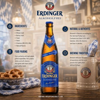 ERDINGER Alkoholfrei (Zero Alcool) 500ml