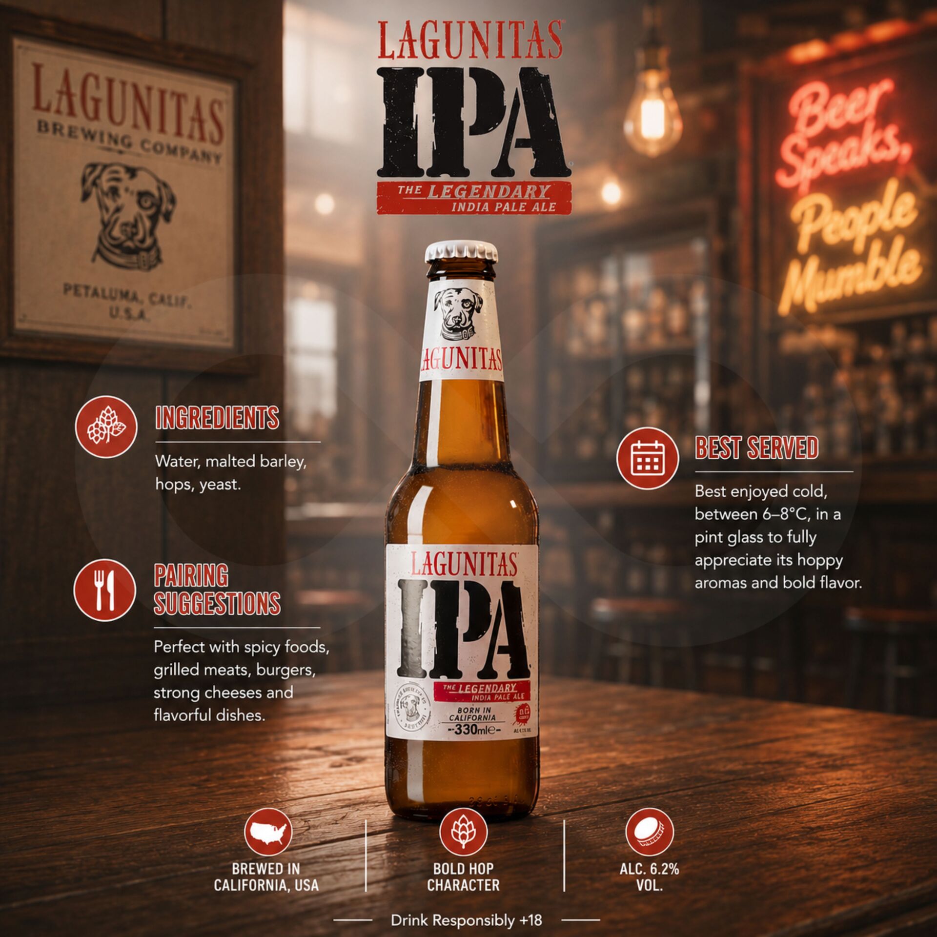 LAGUNITAS® Birra IPA 330ml