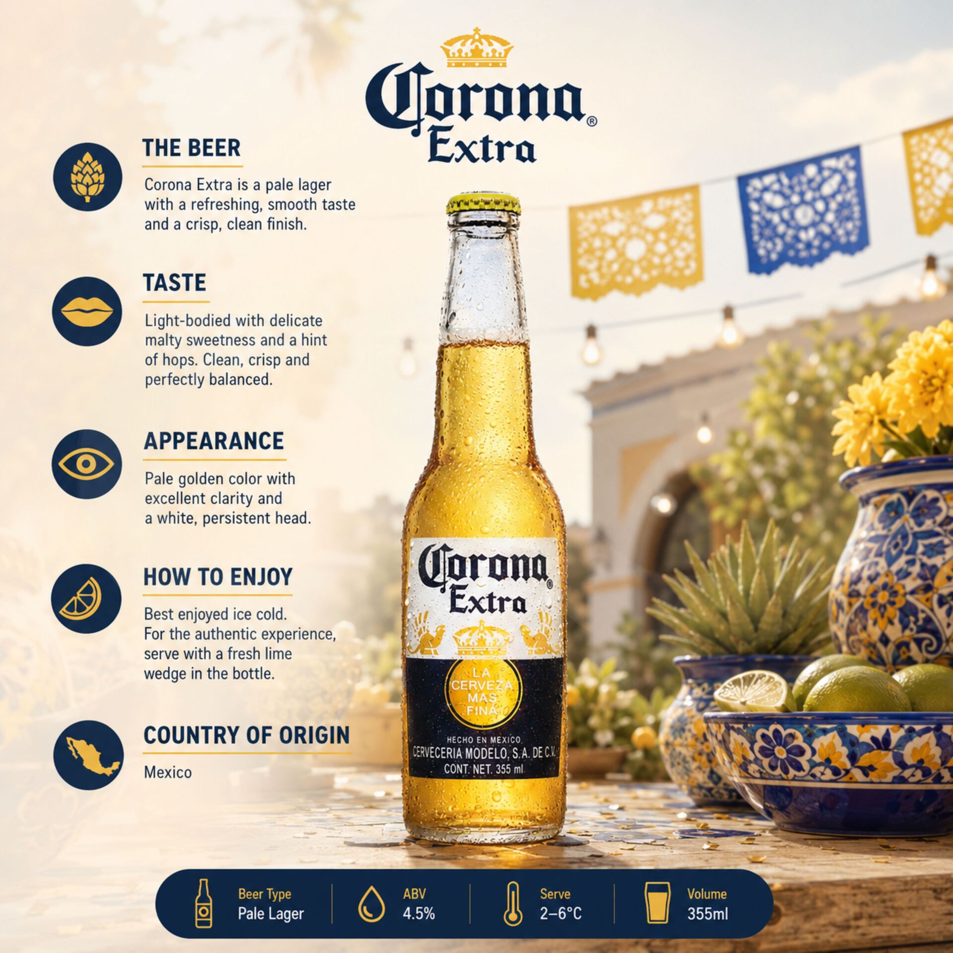 CORONA® Cerveza Extra 355ml