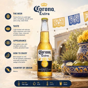 CORONA® Cerveza Extra 355ml
