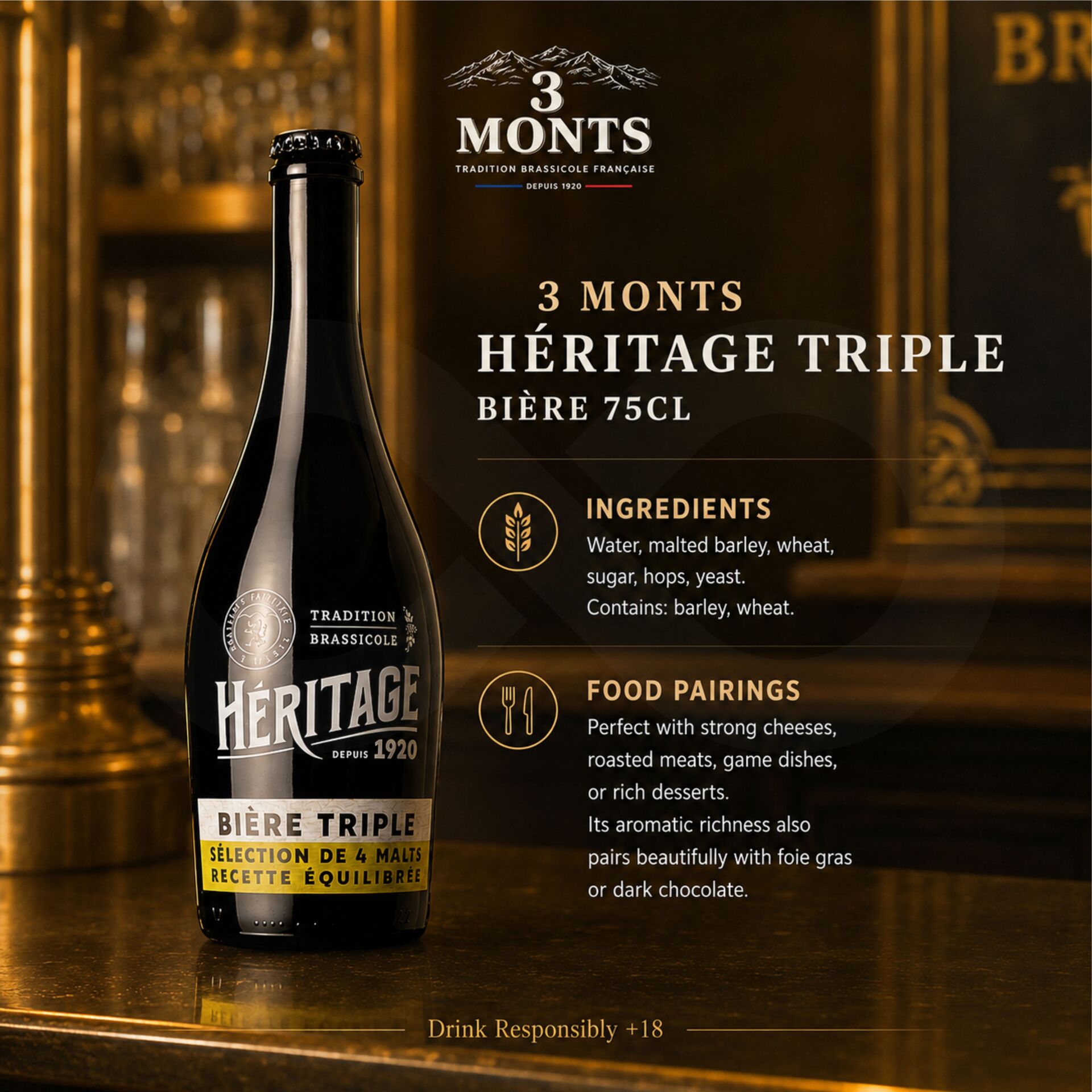 3 MONTS® Héritage Triple 750ml