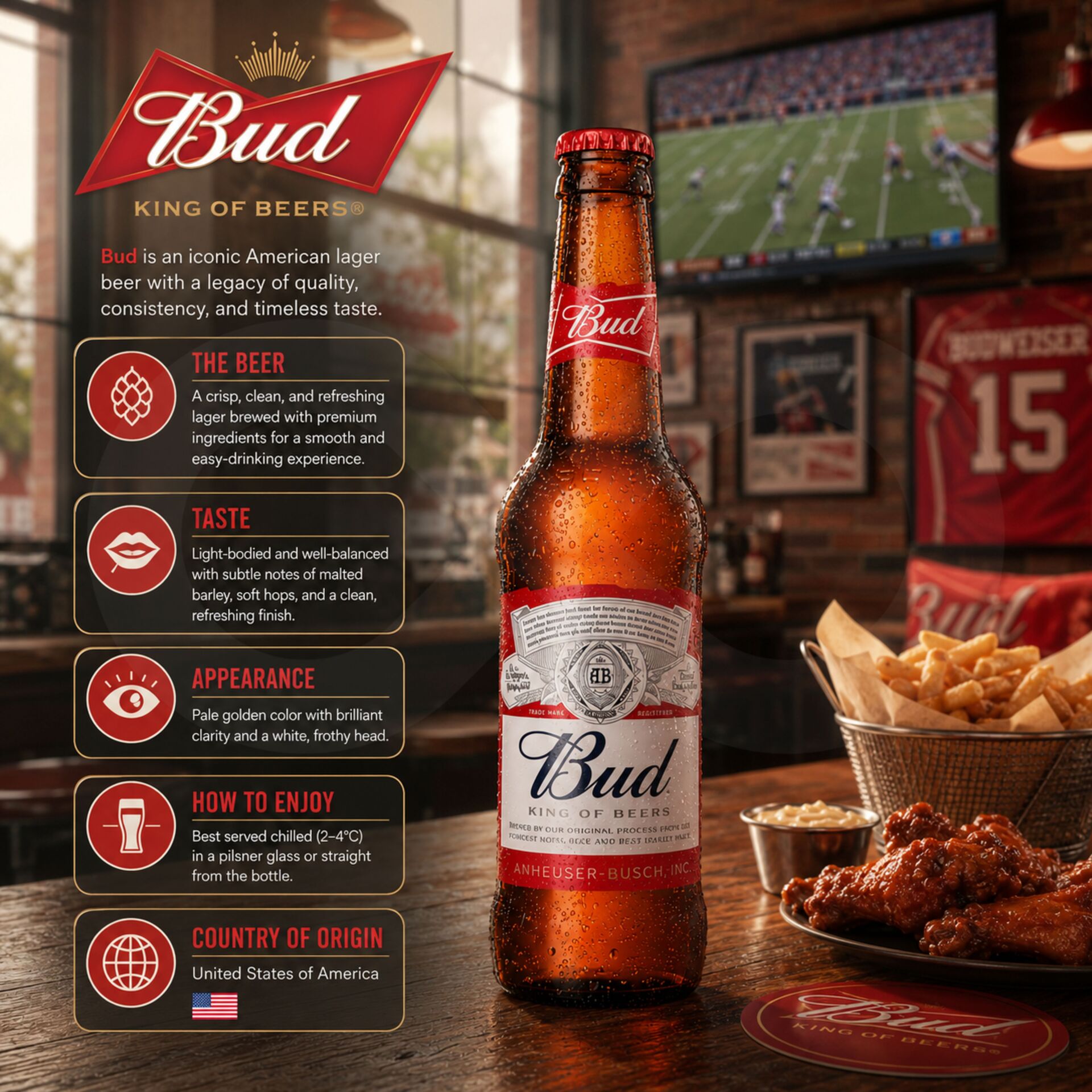 BUDWEISER® Cerveja 330ml