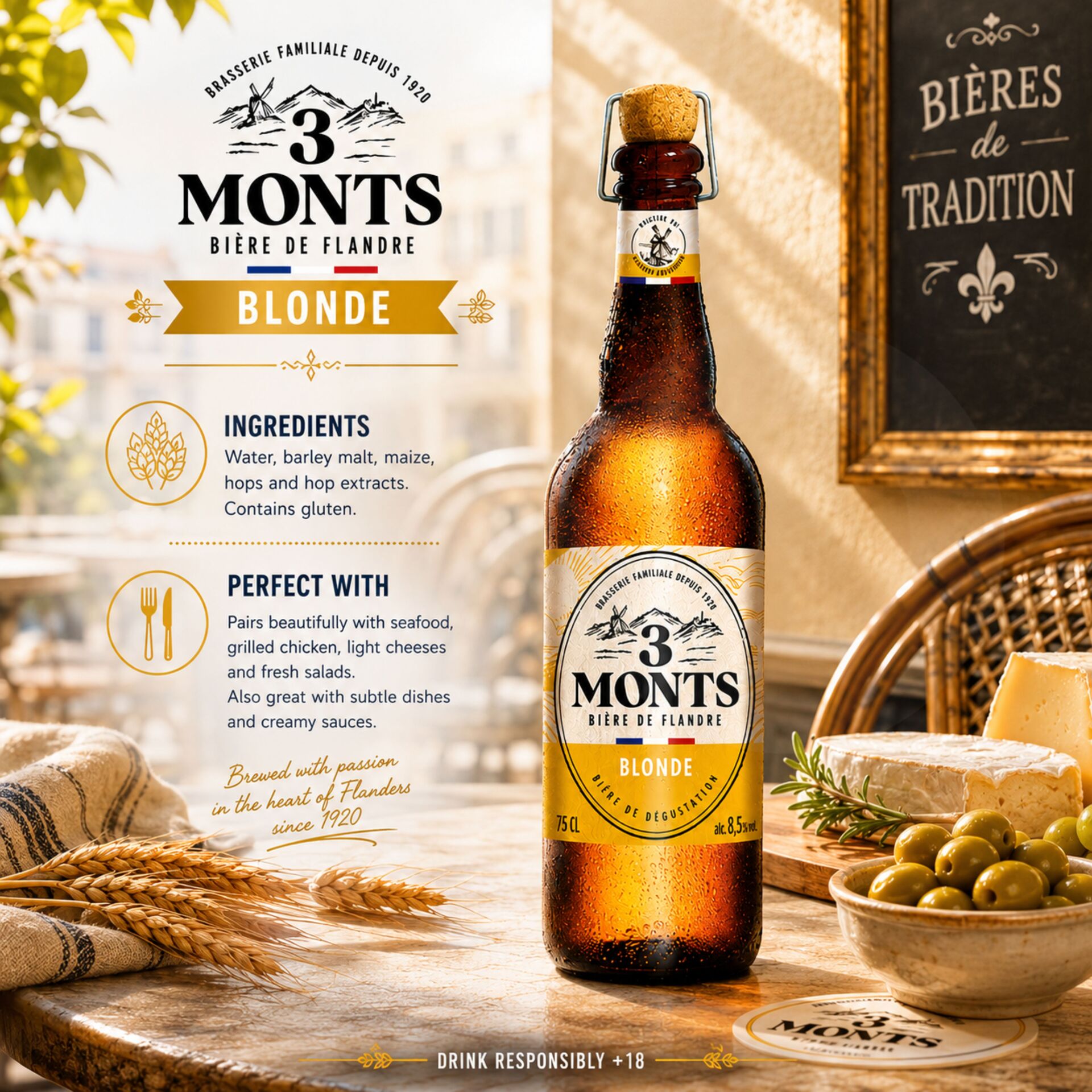 3 MONTSŪ Blonde Beer 750ml