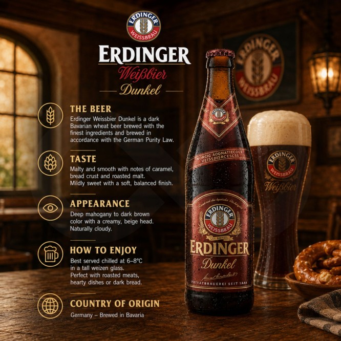 ERDINGER® Dunkel Cerveja 500 ml