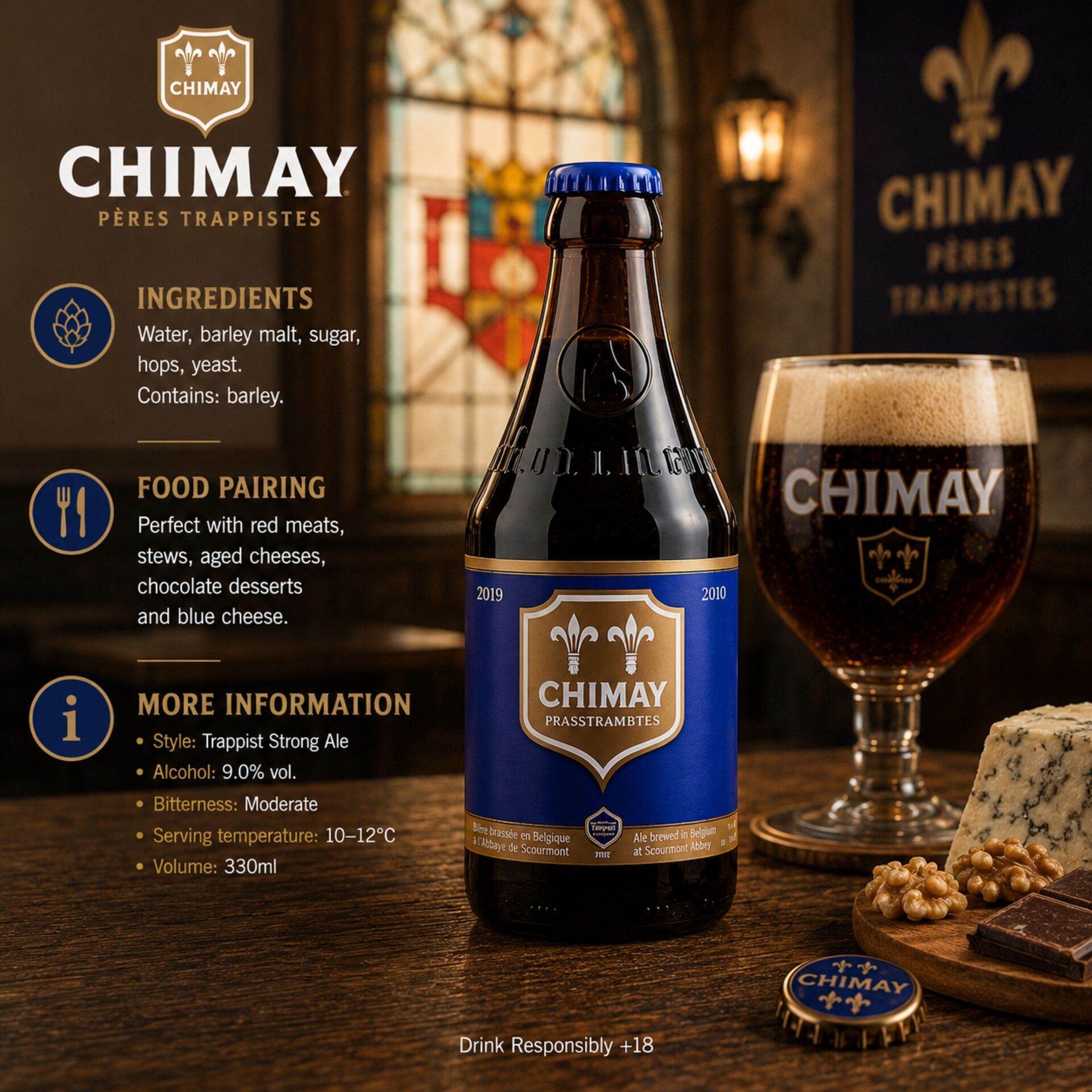 CHIMAY® Cerveja Blue 330ml