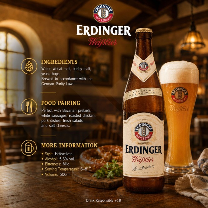 ERDINGER® Weibbier Birra 500ml