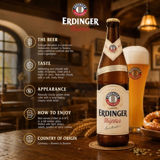 ERDINGER® Weibbier Birra 500ml