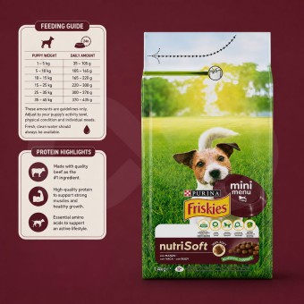 PURINA® FRISKIES Mini Menu Boeuf 1.4Kg