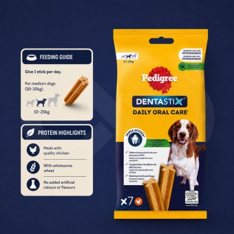 PEDIGREE® Dentastix für mittelgroße Hunde 180g