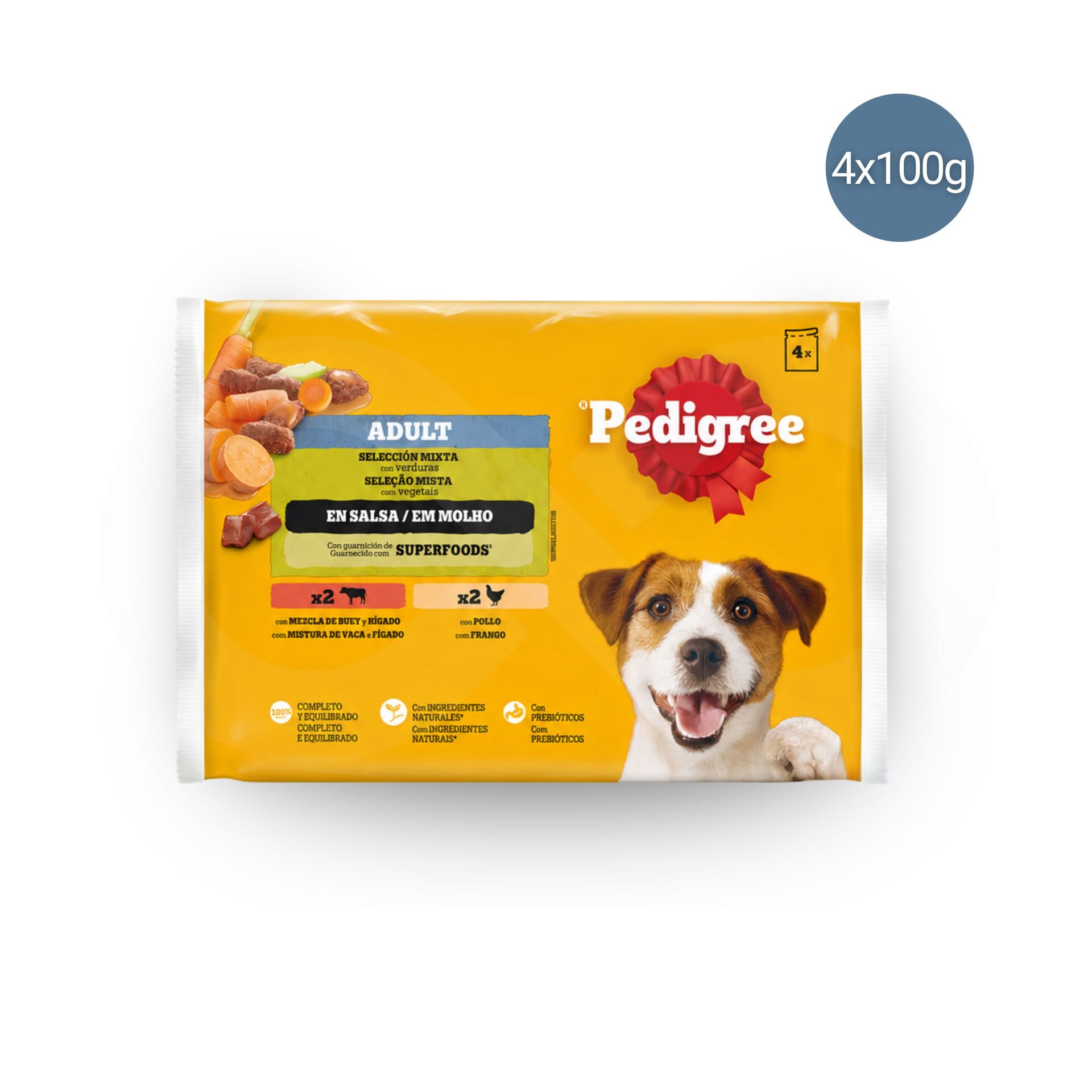 PEDIGREE® Chicken and Beef with Vegetables 4x100g