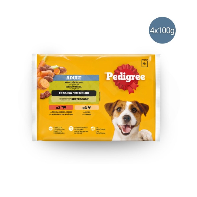 PEDIGREE� Chicken and Beef with Vegetables 4x100g