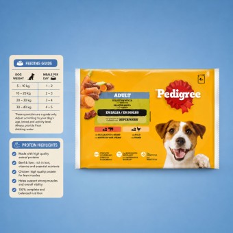 PEDIGREE� Chicken and Beef with Vegetables 4x100g
