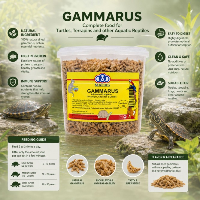 MATIAS® Gammarus para Tartarugas 100 g
