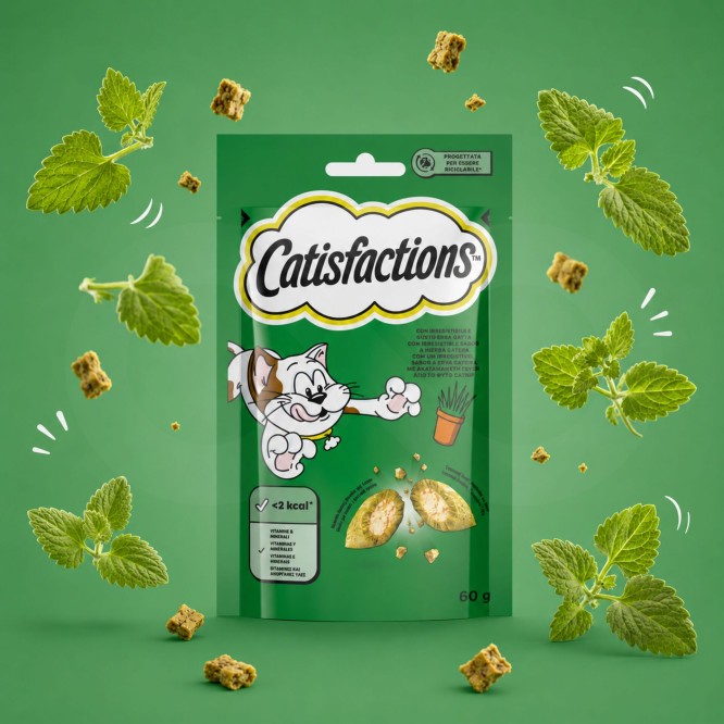 CATISFACTIONS® Snack all'Erba Gatta 60 g