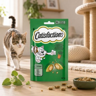 CATISFACTIONS® Snack all'Erba Gatta 60 g