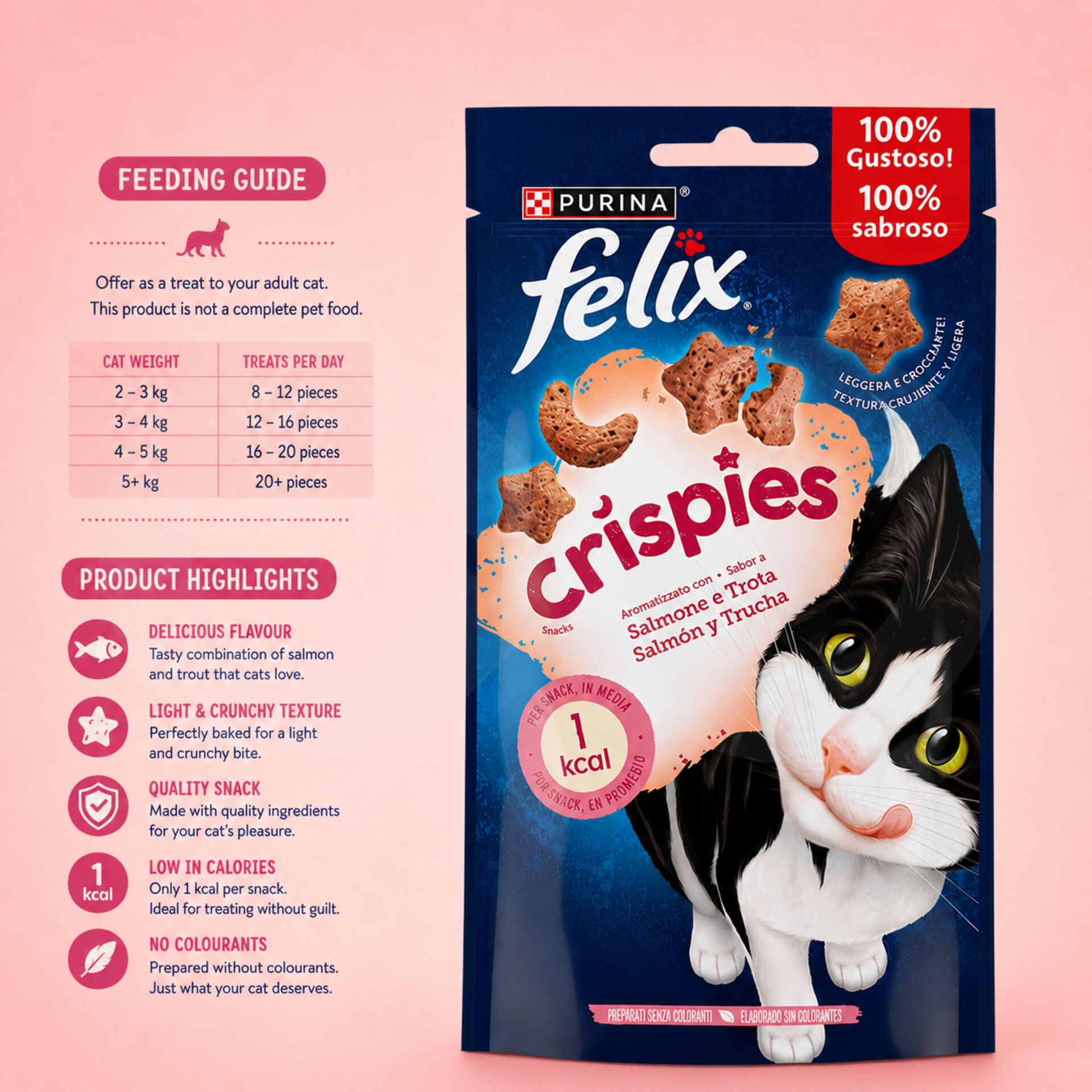 PURINA® FELIX Crispies Saumon 45 g