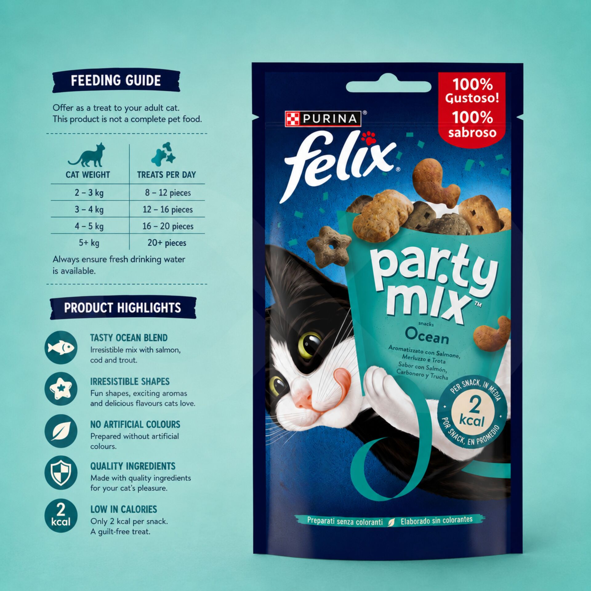 PURINAź FELIX Snack Party Mix Ocean 60gr