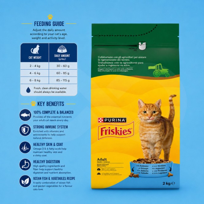 PURINA® Friskies Adult-Katze Meeresfische 2kg