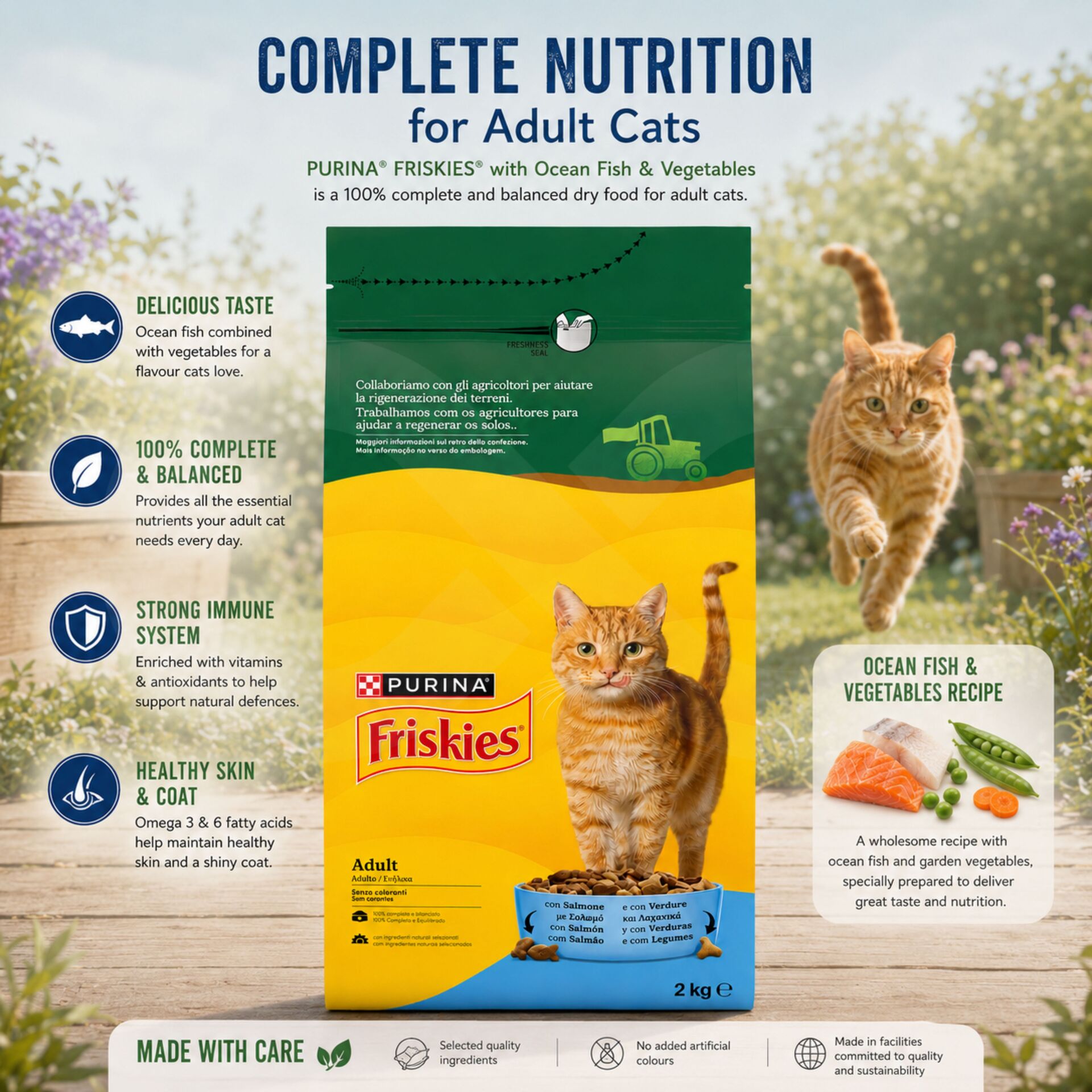 PURINA® Friskies Adult-Katze Meeresfische 2kg