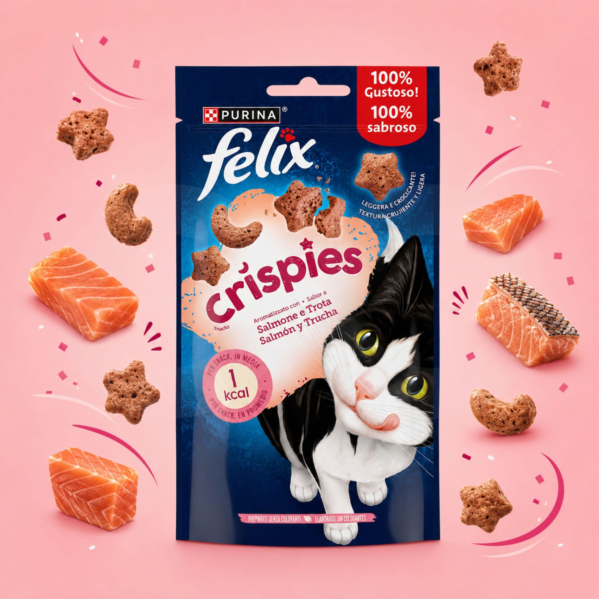 PURINA® FELIX Crispies Saumon 45 g